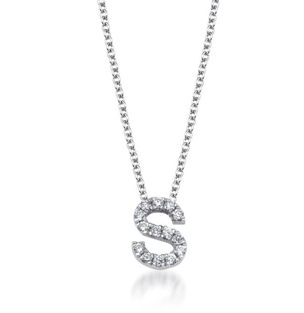 Customized Diamond Initial Pendant - Image 2