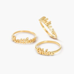 Customized initials ring